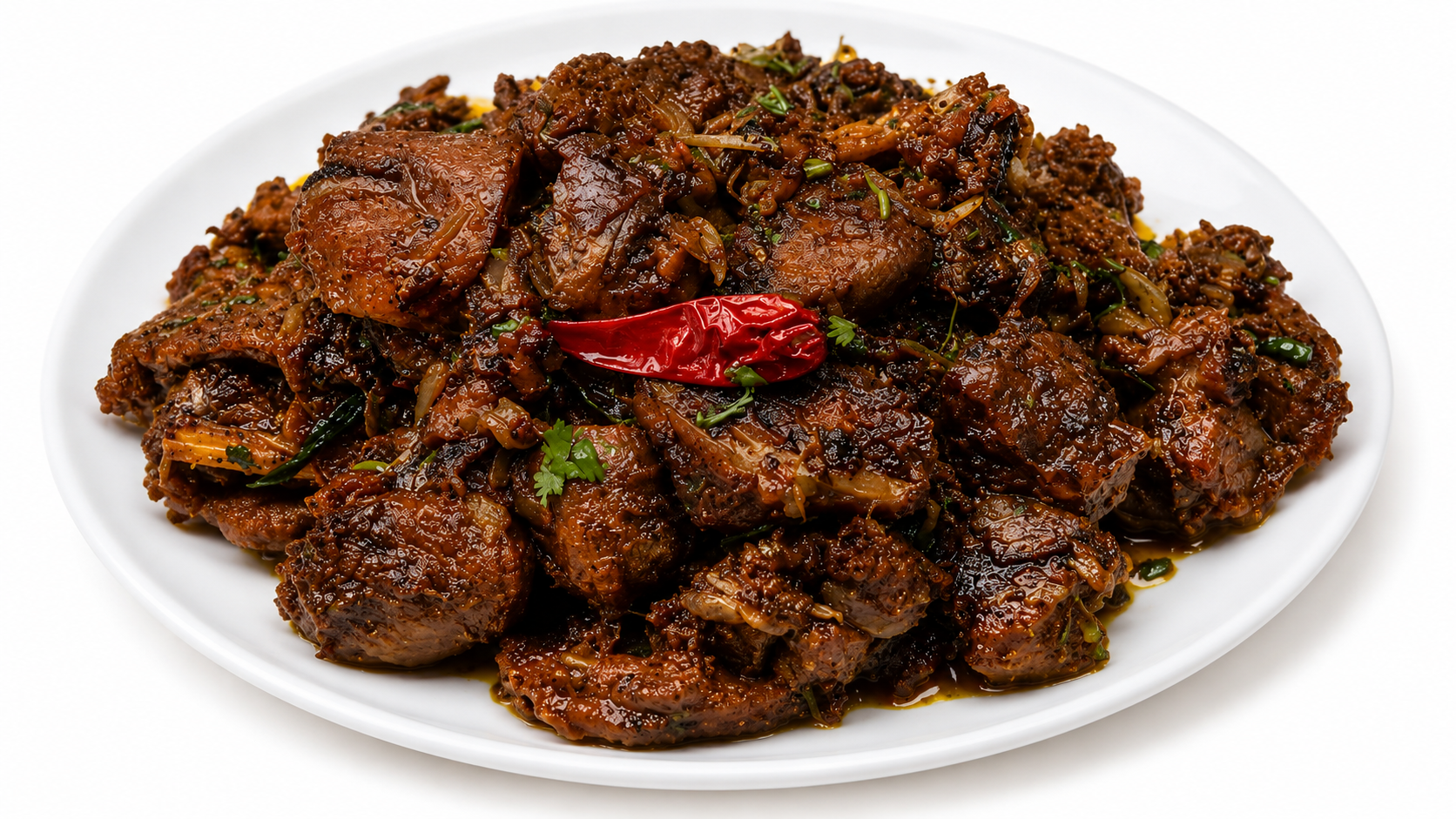 Signature Lamb Tawa dish served at Maya Flavors of India in Boca Raton, FL.